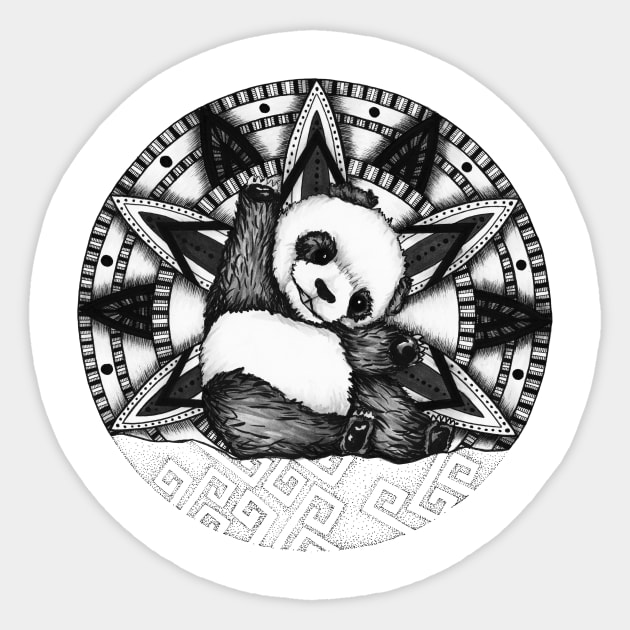 Panda Mandala Sticker by Litedawn